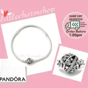 NEW Genuine PANDORA Disney Tinker Bell Clasp Moments Snake Chain Bracelet - 20cm