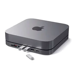 Satechi Type-C鋁製集線器 SD讀卡器 USB3.0 耳機插孔 兼容2020 & 2018 Mac Mini [2美國直購]