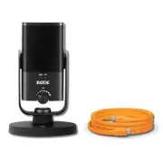 Rode NT-USB Mini Mic + SC17-Orange USB-C to USB-C Cable (5') for Podcasting