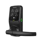 Lockly Matte Black Secure Pro Smart Lock Latch with 3D Fingerprint and Wi-Fi