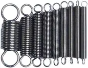 10pcs 0.8mm*10mm*50mm Extension Spring Pulling Tension Springs 304 Stainless Steel Hook Elastic Ring Extended Resiliency Coil