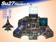 Su27 FLANKER B COCKPIT instrument panel CDkit