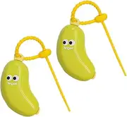 Banana Toothbrush Cover, Banana Toothbrush Holder Reusable Portable Cute Banana Toothbrush Head Protective Cover Clip-On Toothbrush Protector Banana Toothbrush Case(Green*2)