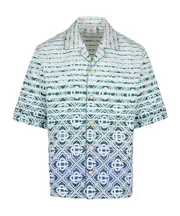 Casablanca Monogram Gradient Short-Sleeved Shirt XL,L,M Blue