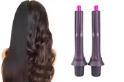 2Pcs Long Curling Barrels Volume and Shape Curling Hair Tool For Dyson Airwrap Styler HS01 HS05-Rose Red