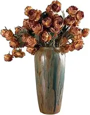 Ceramic Vase Clay Pot Vintage Decoration Oil Painting Style Vases Decorative Flower Arrangement Vase Shelf Decor Living Room Home Decor for Mantle Office Kitchen (Color : Set B)
