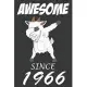 Awesome Since 1966: 54th Birthday Dabbing Goat, Happy 54th Birthday, Lined Notebook / Journal Gift, 120 Pages, 6x9, Soft Cover, Matte Fini