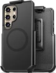 Encased SlimShield for Samsung Galaxy S25 Ultra Case with Belt Clip (Compatible with MagSafe Qi2) Slim Magnetic Holster Case (Black)