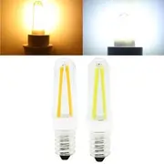 Mini Dimmable E14 4W COB LED Filament Lamp Light Bulb Replace Halogen Lamp AC110V/220V 110V WHITE
