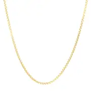 Bevilles Box Necklace 9ct Yellow Gold 50cm