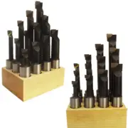 12 PC Boring Bar Set 5/8" Shank C6 Carbide Tip 50 RC