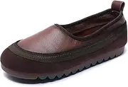 [ZKSWJUXE] Leather Flat Women's Shoes