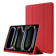 For iPad Pro 11 2024 Skin Feel Tri-fold Leather Tablet