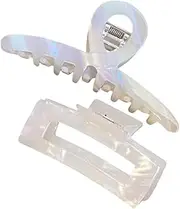 WOONEKY 2pcs Hairpin Claw Clips Claw Clip Hair Clamp Hair Clasp Resin Colorful