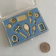 Vtg Chrysnbon Vanity Set W/Case Dollhouse Miniature Bathroom Beauty Makeup