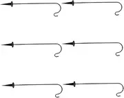 Toddmomy 1set Lawn Stake Hooks for Hanging Powered Shepherds Hooks Outdoor Solar Lights Fence Wind Chime Stand Poles for Garden Lights Pole Shepherds Outside Outdoor Post 6pcs