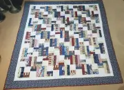 Handmade Americana Quilt Variation of the Two Step Design Size Queen