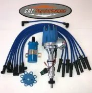 Small Cap FORD FE 352 390 427 428 BLUE HEI Distributor + 45K Coil + USA Wires