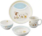 Snoopy Peanuts SN1700-113 Children's Dinnerware Set, Gift, Present, Baby Shower, Made in Japan, Yamaka Shoten