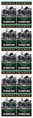 TOM FOOL HORSE RACING CHAMPION STRIP OF 10 MINT VIGNETTE STAMPS #2