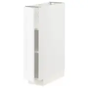 METOD base cabinet with shelves, white Enköping/white wood effect, 20x60x80 cm
