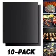 10Pcs Home Grill Mat BBQ Mesh Reusable Non Stick Mats For Cooking Baking Fish AU