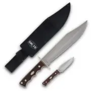 Old Timer Schrade 10 Inch blade Bowie Knife 3.5 inch Fixed Blade Combo � Full