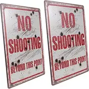 2Pcs Iron Caution Sign Rustic Outdoor Warning Signs for Garden Weatherproof Iron Board Durable Long Lasting for Gates Yards