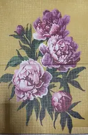"Piones" Printed Canvas for Needlepoint Tapestry Gobelin Embroidery 14883