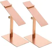 Vaguelly 2pcs Adjustable Height Shoe Stand Elegant Shoe Display Rack for Organizing Showcasing Various Footwear Strong Stable Design for Home Store Use