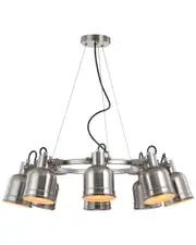 JONATHAN Y Liam 26.5in 8-Light Metal LED Pendant Chandelier