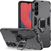 [FORZARMOR] Hybrid Case for Samsung Galaxy A15 5G (6.5''), Armor Rugged Cell Phone Cover, Galaxy A15 5G Case with Metal Ring Kickstand Shockproof Military Grade (for Galaxy A15, Black)