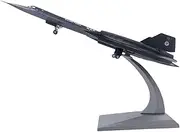 Eigell Diecast 1:144 Blackbird 71A Fighter Plane with Stand,Metal Collection for Adults Room Deskp Office Table Decor