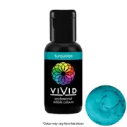 Vivid Edible Colour Gel Turquoise 21g Icing Buttercream Fondant Dough