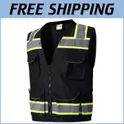 Multifunctional 12 Pocket Safety Vest - Class 2 ANSI Approved for Maximum Safety