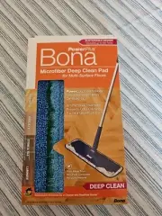 New!Bona PowerPlus Microfiber Deep Clean Pad Multi-Surfaces 18.31"x5.12" - 7ea