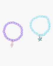 Multi Colour 2 Pack Sea Charms Bracelet