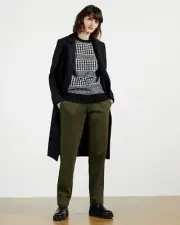 Ted Baker Women Khaki Weria Relaxed Side Trim Jogger 2 US S