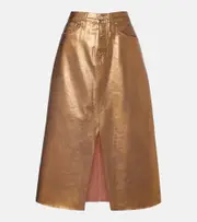 [Veronica Beard] Veronica Beard Victoria denim midi skirt AU 10 gold