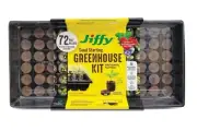 JIFFY SEED STARTING KIT 72 expanding Peat Pellet, Greenhouse, Plant, seedling