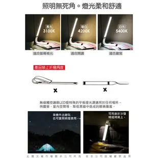 『彩盒受損福利品』LETC 6.25W 無線觸控 充電式 LED護眼檯燈 閱讀燈 小夜燈【apex行家嚴選】