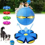 The Doggy Disc Ball, Doggy Disc Ball for Small Dogs, Doggie Disc Ball with Lights, Self Bouncing Ball for Dogs, Pop Up Ball for Dogs, Creative Magic Light Flying Saucer Ball (No Lights,A)