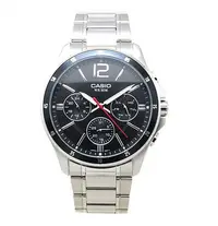 在飛比找Yahoo!奇摩拍賣優惠-卡西歐經典男士手錶時尚簡約皮鋼帶防水石英MTP-1375L/