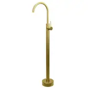 Brushed Gold Bath Tub Mixer Tap Free Standing Faucet Filler Spout Hot Cold Water