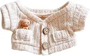 niannyyhouse 20cm Plush Doll Clothes Pocket Bear Coat Doll Dress Up (Light Brown)