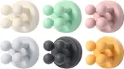 HANLIAN Multi-Purpose Damage Free Hanging Hooks, Adhesive Silicone Stick on Hooks, Razor Holder for Shower Wall, Shower Hooks for Loofah Waterproof, Robe&Towel Hooks Wide Use for Home Bathroom