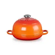 Le Creuset Bread Oven 24cm (9.4 inch) Orange silver color knob Home Bakery