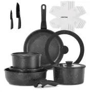 Pots and Pans Set Non Stick 17pcs, Kitchen Cookware Sets with Detachable Hand...