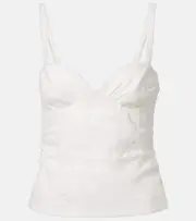 [SIR] SIR Alessandra embroidered linen top AU 6 white