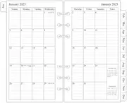 newestor 2025 Monthly Planner Refill 3-3/4" x 6-3/4", 13 Months from December 2024 to December 2025, Compact/Personal/Portable Size